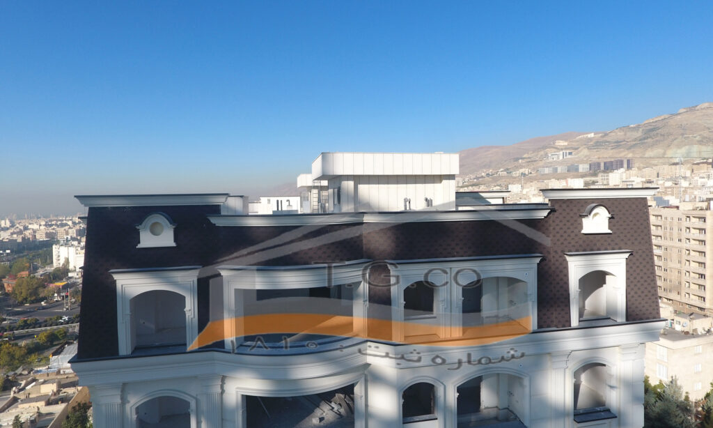 استفاده از شینگل زنبوری قهوه ای به عنوان نما ساختمان استفاده از شینگل زنبوری قهوه ای به عنوان نما ساختمان